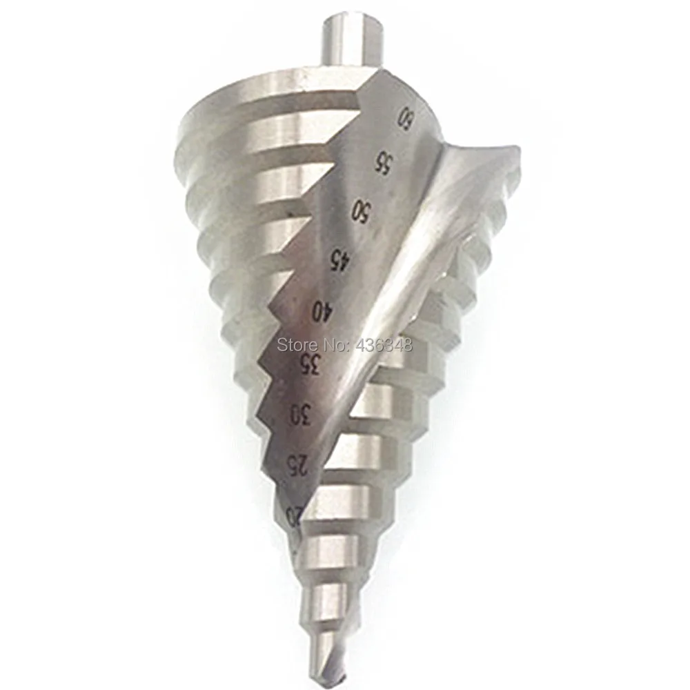 

6-60mm Spiral Groove Step Drill Bit Reaming Drilling Hole Cut Twist Drill Reamer Bits Wood Hss Step Cone Drills Hole Cutter Bit