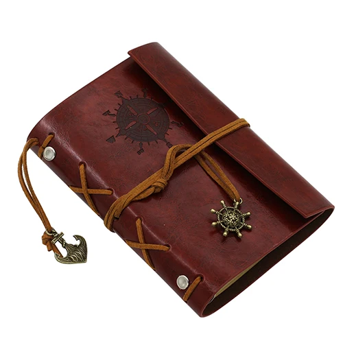 Retro Anchor Faux Leather Cover Notebook Journal Diary Blank String Nautical | Канцтовары для офиса и дома