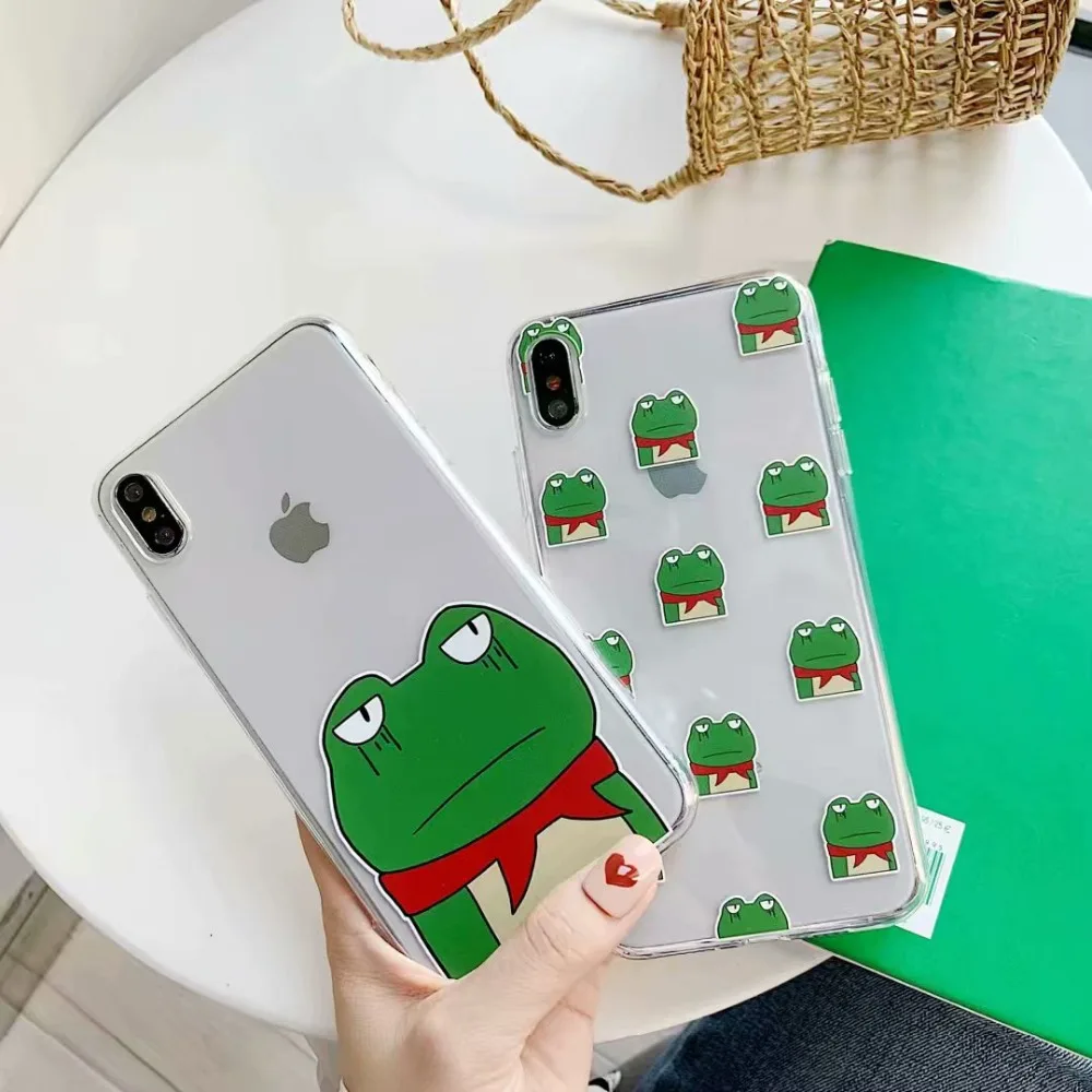 ORYKSZ мультфильм лягушка чехол для телефона iphone XS Max XR X 6 S 7 8 плюс ультратонкий из