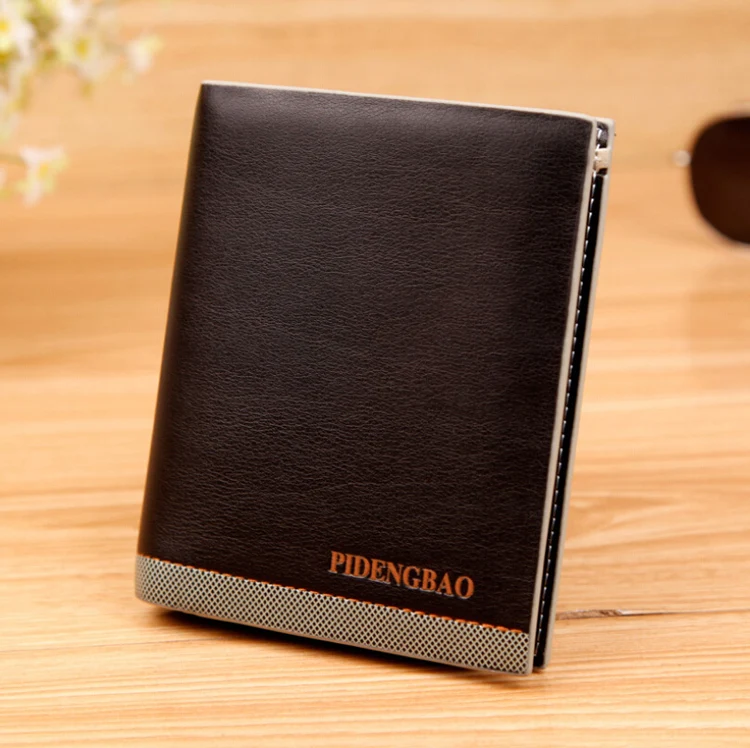 

2016 Fashion New Hot Sale Men Wallets Horizontal style Vertical High Quality PU Leather Credit Card Holder Wallet Free Shipping