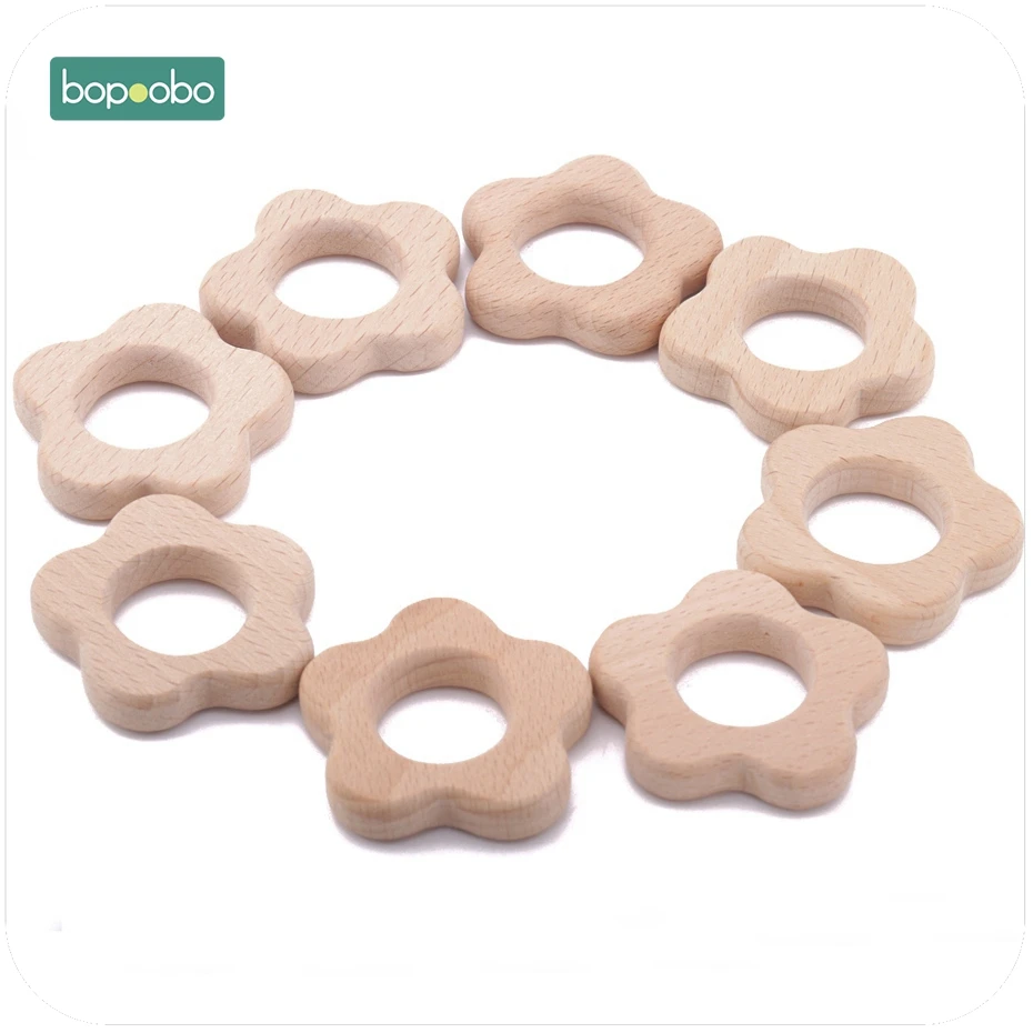 Bopobo, Детские Прорезыватели, коляска, игрушки, 10 шт., деревянная птица, можно жевать, бук, деревянные развивающие игрушки, прорезыватели, ювелирные изделия, детский деревянный Прорезыватель