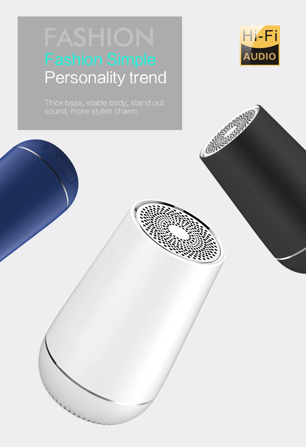 Портативный Bluetooth динамик Портативный беспроводной громкоговоритель 3D бас объемная звуковая система для компьютера