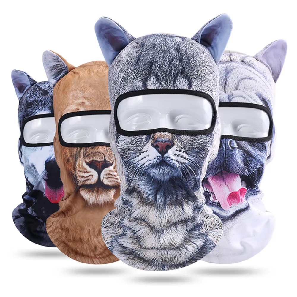 3D животное кошка собака уличная велосипедная спортивная Лыжная маска
