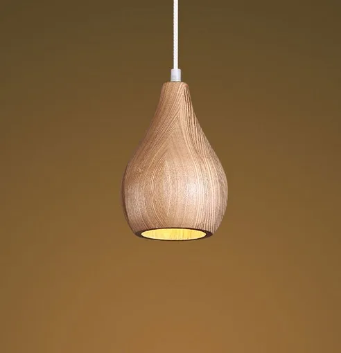 Простые деревянные Droplight современные светодиодные подвесные светильники для