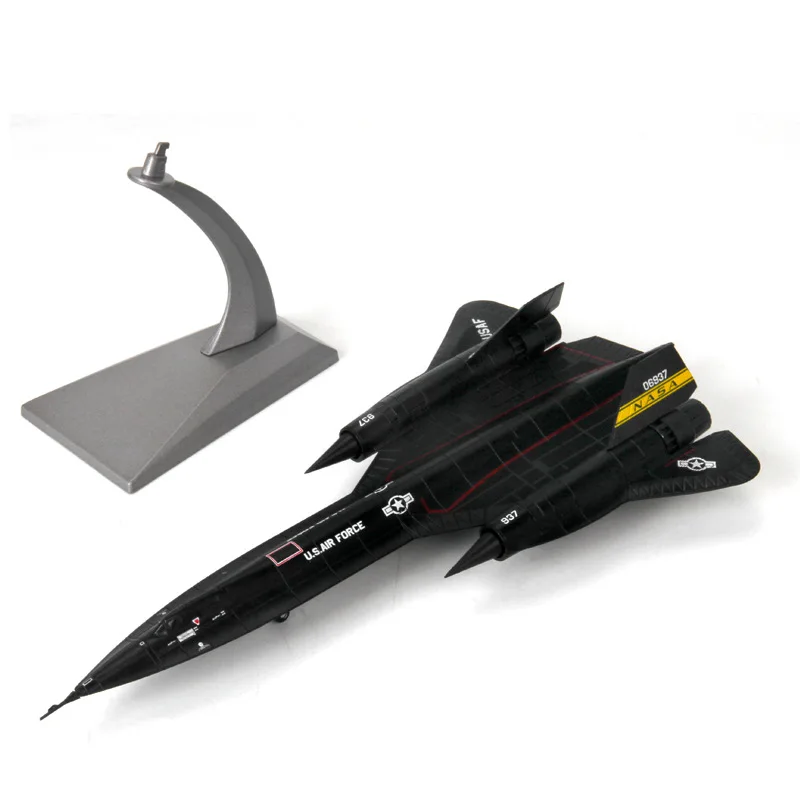 

22.5*11.5*14cm Blackbird SR-71A Reconnaissance Aircraft Alloy Airplane Model Simulation Finished Ornaments RC Model SR71 1:144