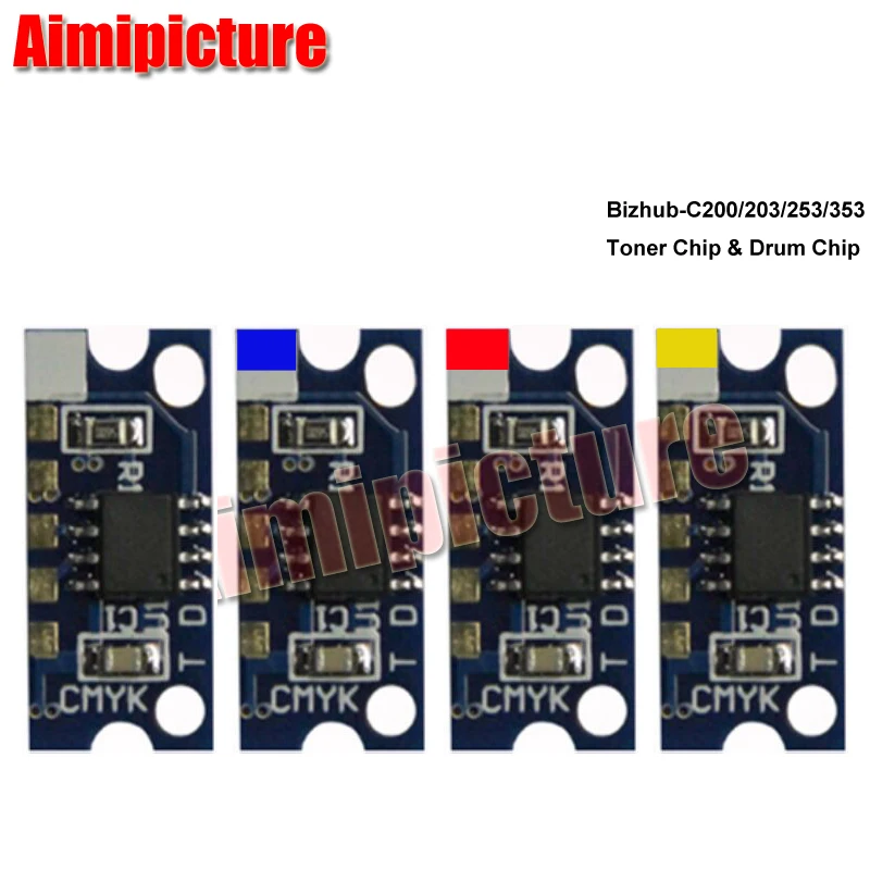 Чип для картриджа с тонером Konica Minolta Bizhub C200 C203 C253 C353 чип TN213 TN214 TN314 2 комплекта 8