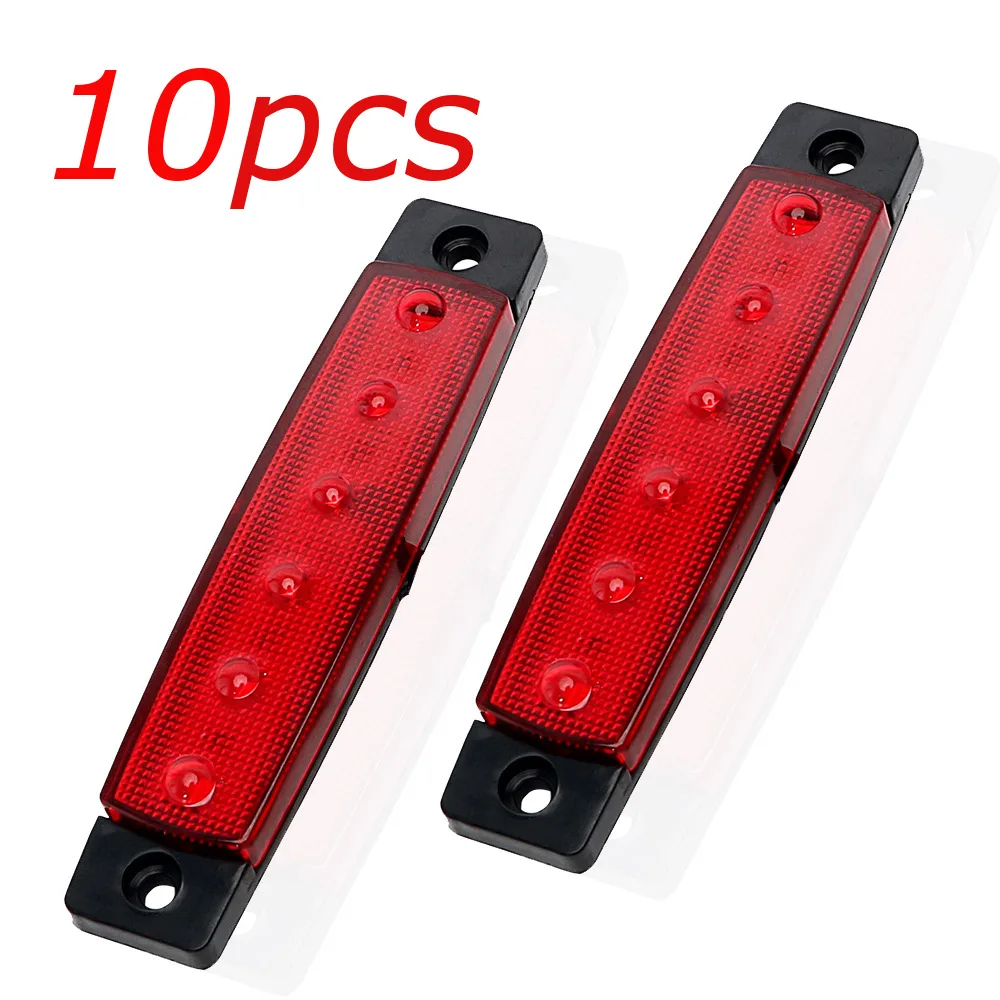 10x красный задний фонарь для грузовика боковой габаритный 12 В 24 грузовиков