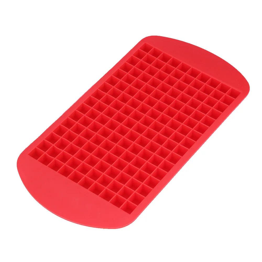 red Anpro 160 сетки поднос для льда мини крошечные Силиконовые Конфеты фрукты форма для охлаждения шоколада производитель кубиков для кухни бар вечерние напитки - Цвет: red