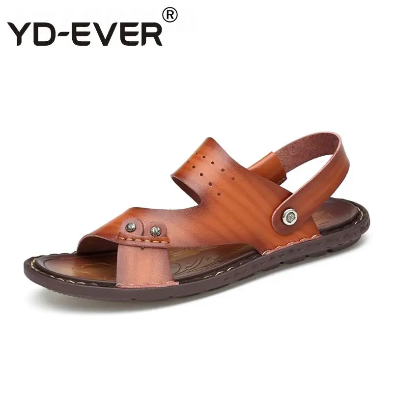 YD-EVER Лидер продаж Новинка модная летняя пляжная Мужская обувь для отдыха кожаные