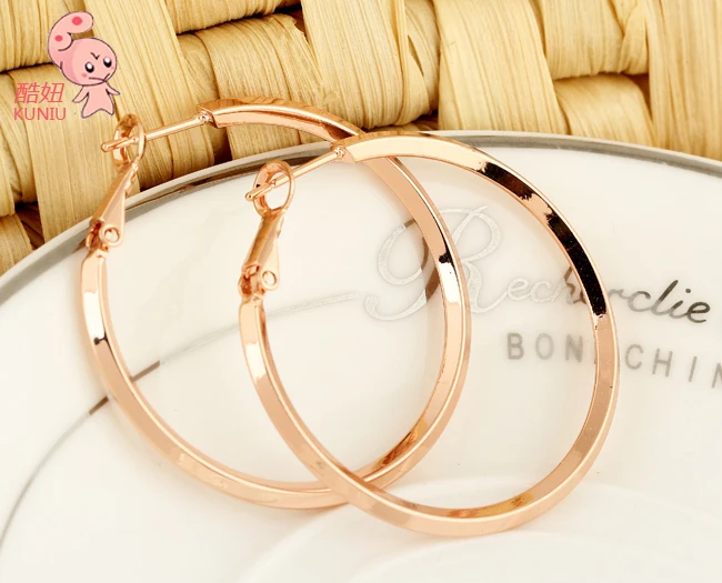 40 мм Гладкий обруч серьги ювелирные изделия|hoop earrings|earrings hoop earringshoop earrings jewelry |