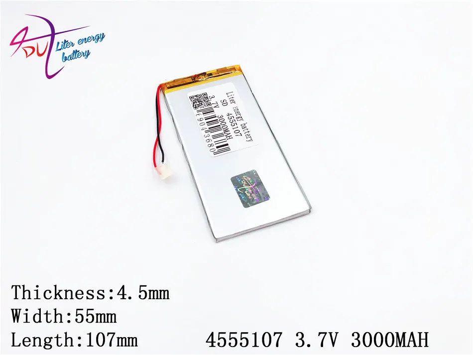 

Liter Energy Battery 4555105 4555107 Battery Li Polymer Battery 3000mah Battery For Gps Player For Tablet Pc