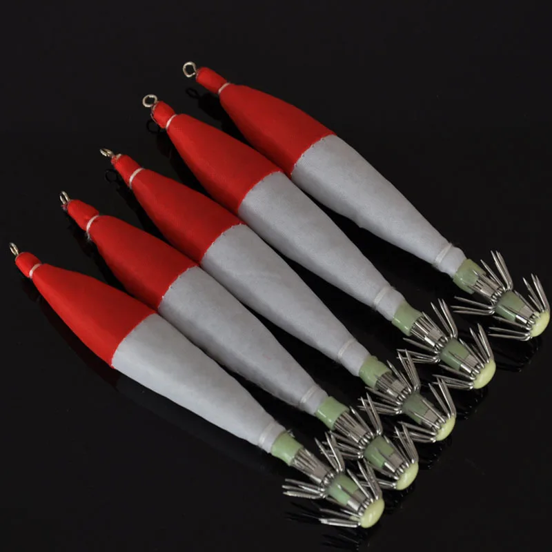 25 шт. прикормы Squid джиг световой креветки приманки рыболовные снасти Pesca 10 5 см 6 3 г