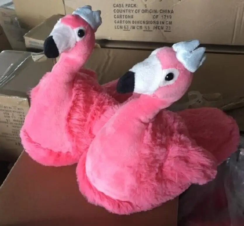 

27cm sole women shoes flamingo slippers bird shoes women shoe slipper home indoor big size