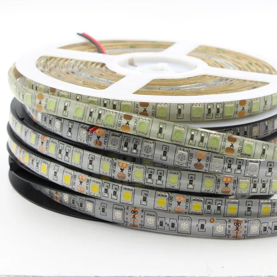 1 м 5 Светодиодная лента rgb 5050 SMD 60 светодиодов/м 120 водонепроницаемая гибкая