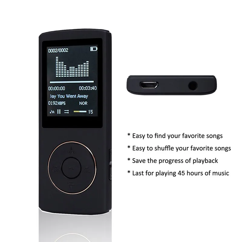 2017 8 ГБ 16 HiFi MP3 музыкальный плеер 45 часов воспроизведения FM Радио Mp3 с Регистраторы