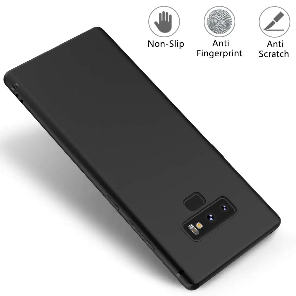 for Samsung Galaxy Note 9 Case Black TPU Cover Phone Matte Finish Slim Profile Protectors Note9 |