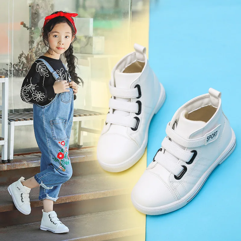 COMFY KIDS Sneakers Shoes For Children's Girls Artificial PU Leather Casual Fashion Flat With Boots Kids | Детская одежда и
