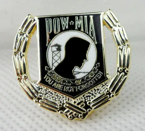 Армия США военный армия POW MIA военноамериканский колпак значок на