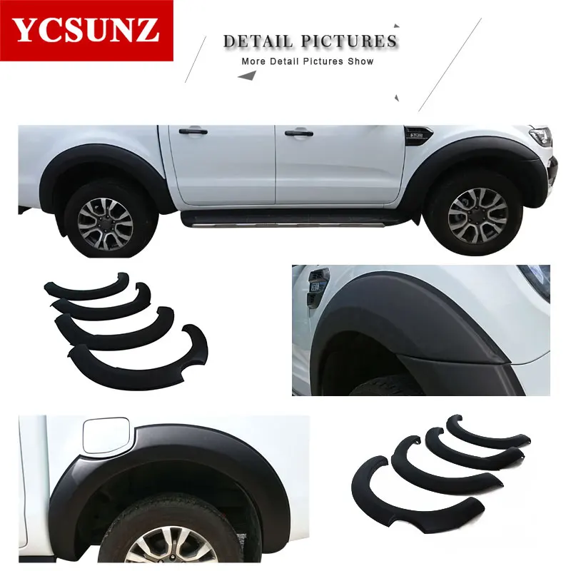 6 дюймов белый арок расширения Арки Брызговики для Ford Ranger T7 Wildtrak кабина с двумя рядами