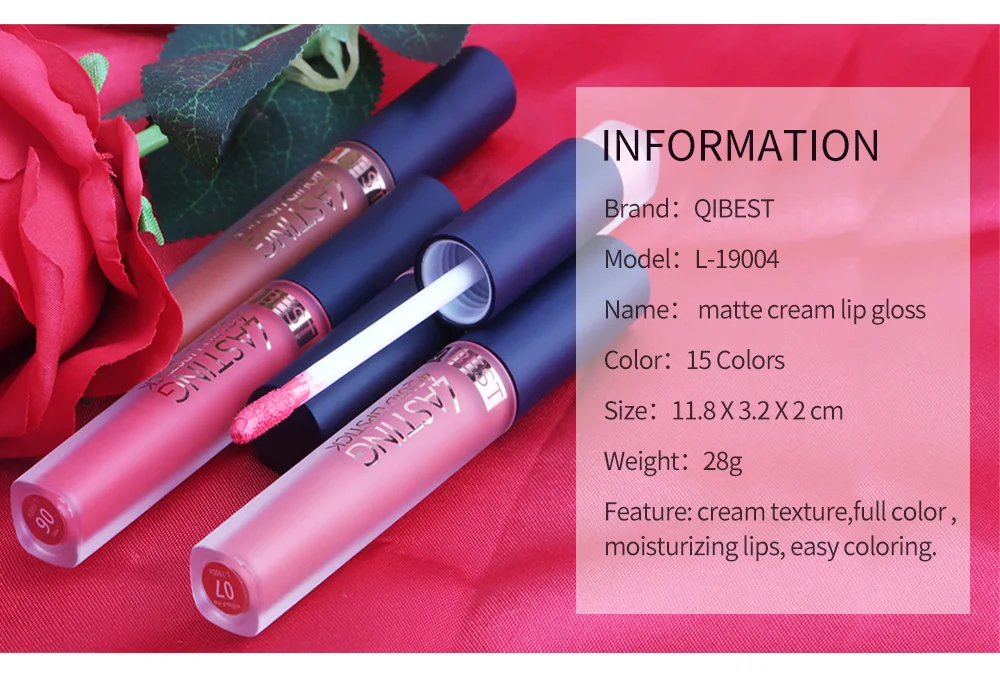 Водостойкая матовая помада 15 цветов косметика пикантная жидкий тинт для губ