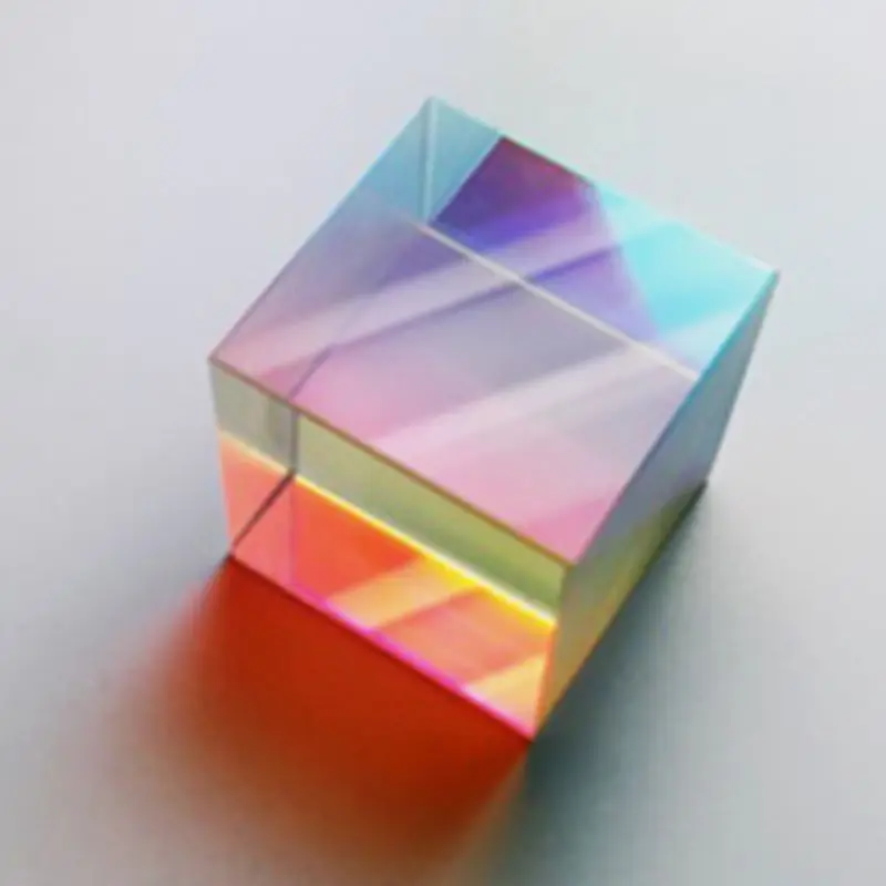 Красочный комбинированный сплиттер крест дихроический куб RGB Призма Оптическое стекло треугольная призма для обучения светильник физика спектра 20 м