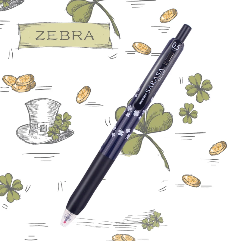 Zebra Sarasa JJE15 металлическая цветная гелевая ручка золото/серебро 1,0 мм Металлические цвета Push-On гелевая ручка для рисования для школьников
