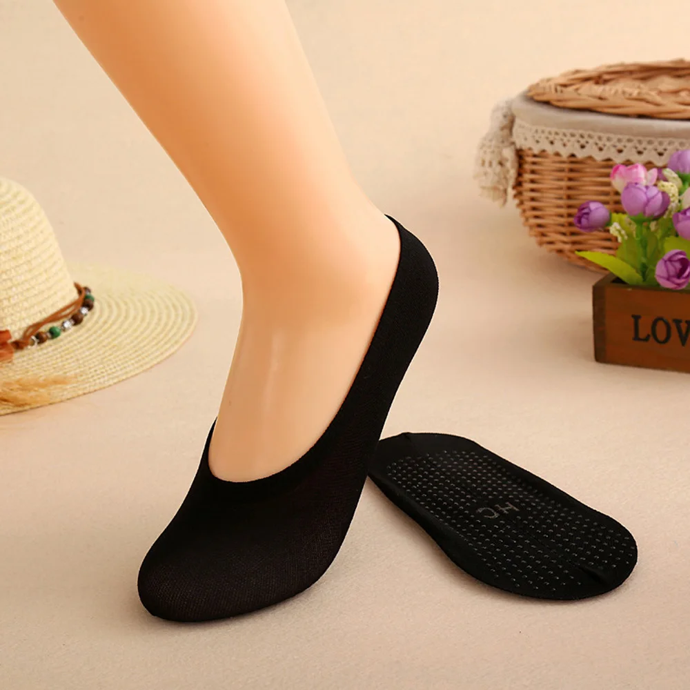 La MaxPa/1 пара Модные женские хлопковые носки-башмачки нескользящие невидимые носки