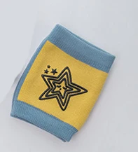 Yellow Stars 1 пара, мягкие вязаные гетры для малышей, защитные прокладки для ползания, защитные прокладки для детей - Цвет: Yellow Stars