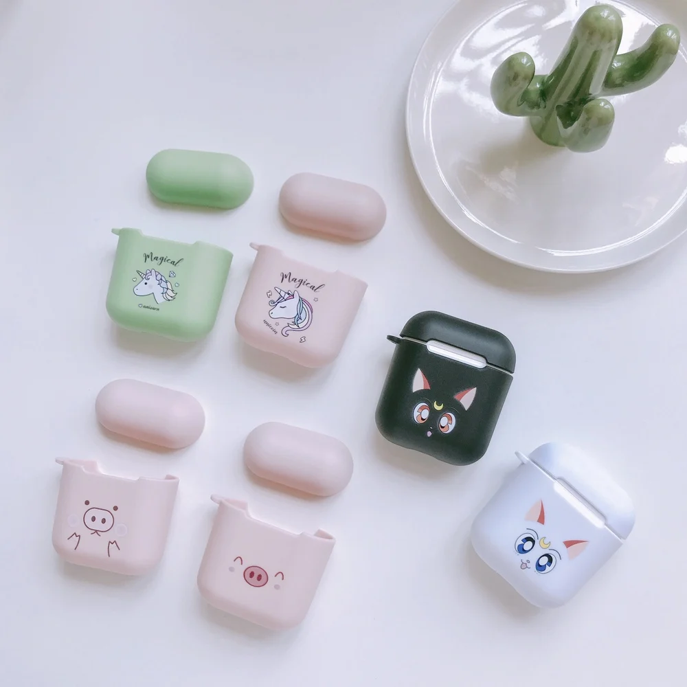 Чехол с мультяшным единорогом для зарядки наушников s для AirPods Защитный Мягкий чехол для Apple Airpods 1 2 Беспроводная зарядная коробка
