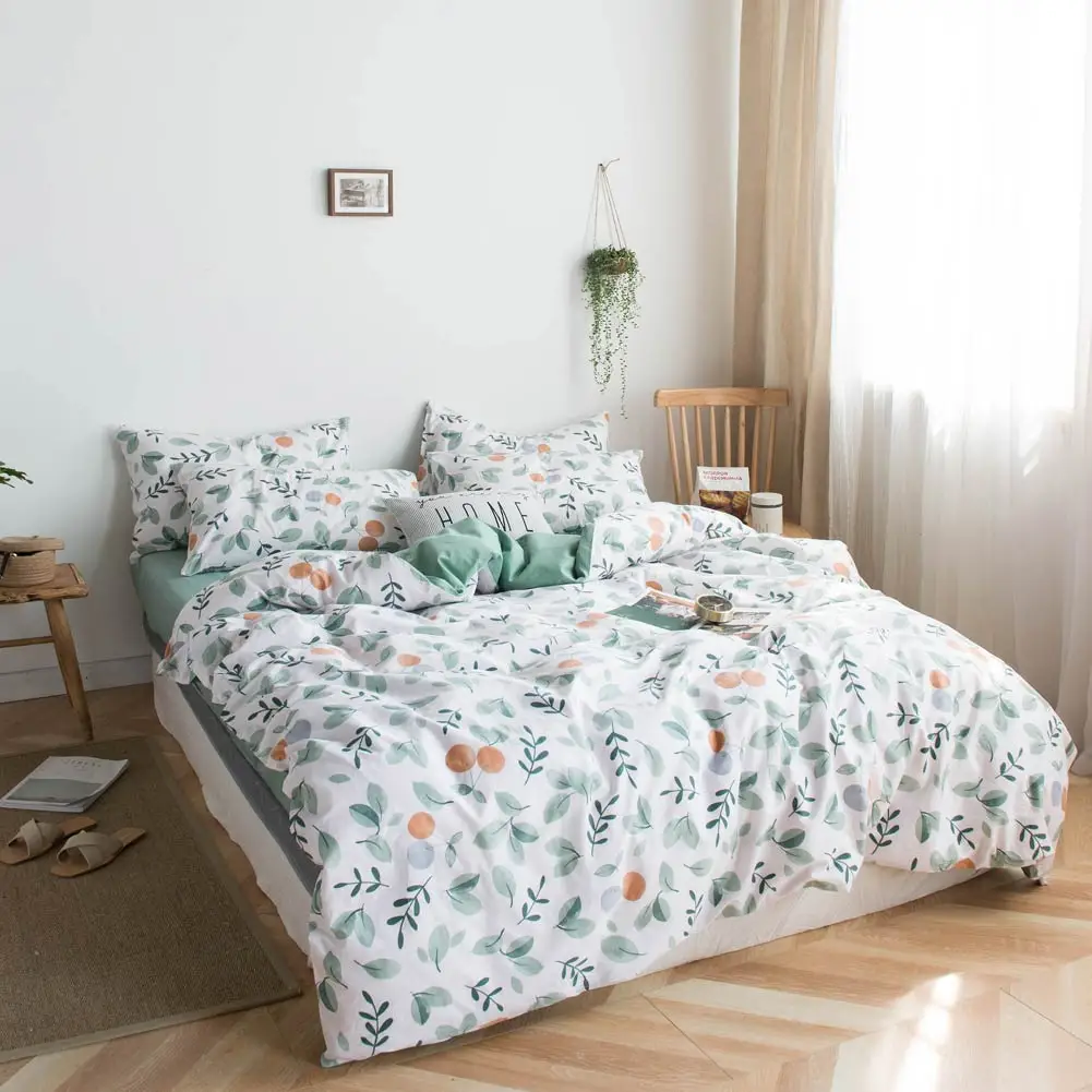Pink Grey Yellow Hearts Bed Cover Duvet Cover Set Cotton Bedding Set Bedlinens Twin Queen King Flat Sheet Fitted Sheet