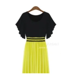 Платье женское летнее из тонкого шифона с высокой талией размеры xxxxl | Женская