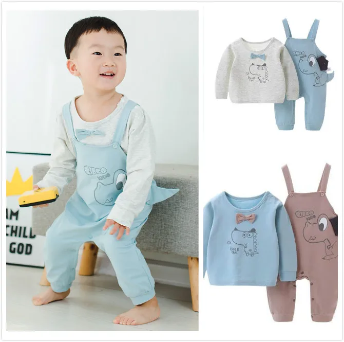 

Bean dragon baby spring wear suspenders suit 2