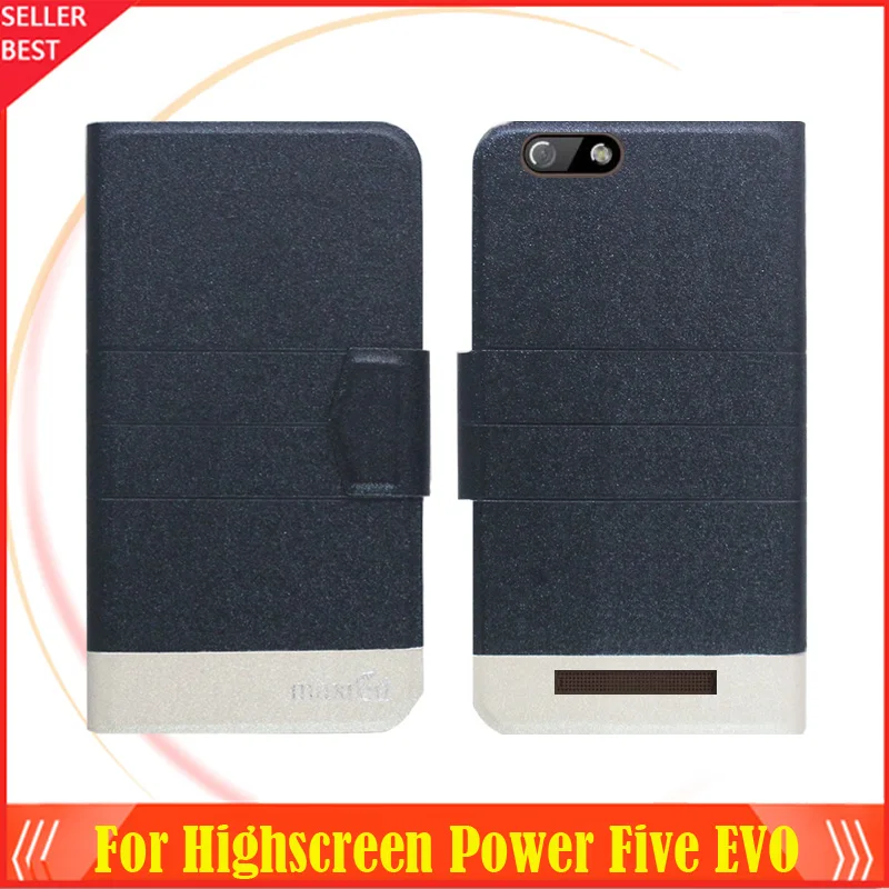 5 цветов Лидер продаж! Highscreen Power Five EVO кожаный чехол 2017 роскошный флип с