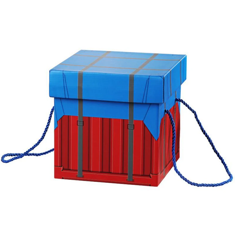 1/3 шт творческие Airdrop подарочной коробке снэк-подарочной коробке 15, 20, 25 см вечерние подарок посылка Площадь жестяная коробка для хранения ящик для хранения коробки для подарков "сделай сам" Pubg год