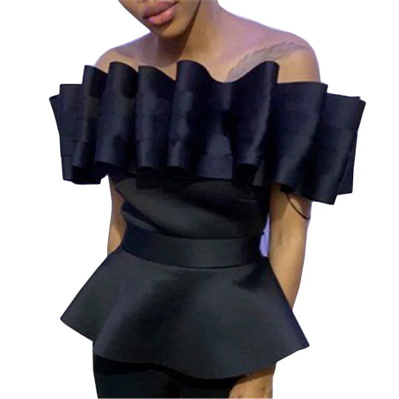Женская блузка с открытыми плечами летняя плиссированная праздничная одежда