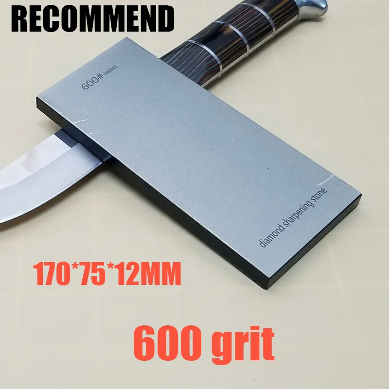 170mm 600 grit Алмазный брусок большого размера 6,7 дюйма, 240, 400, 600, 1000, точильный камень, точильный камень, нож, инструмент, деревянная Нескользящая акриловая основа - Цвет: 170mm 600 grit