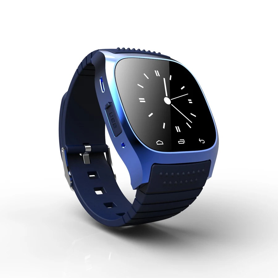 Синий Оригинальные Смарт-часы M26 с Bluetooth, Роскошные наручные часы Rwatch, умные часы с циферблатом, SMS, напоминают шагомер для телефона Android samsung - Цвет: Синий