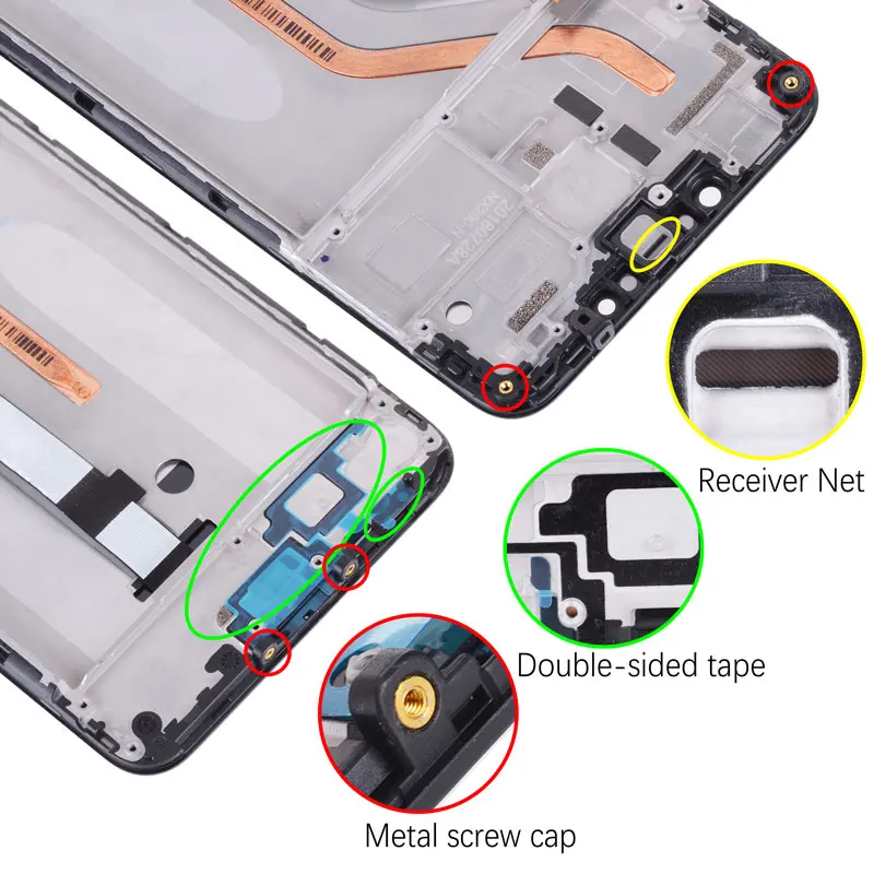 Дисплей для Xiaomi Pocophone F1 LCD в сборе с тачскрином на рамке Оригинал 6.18''