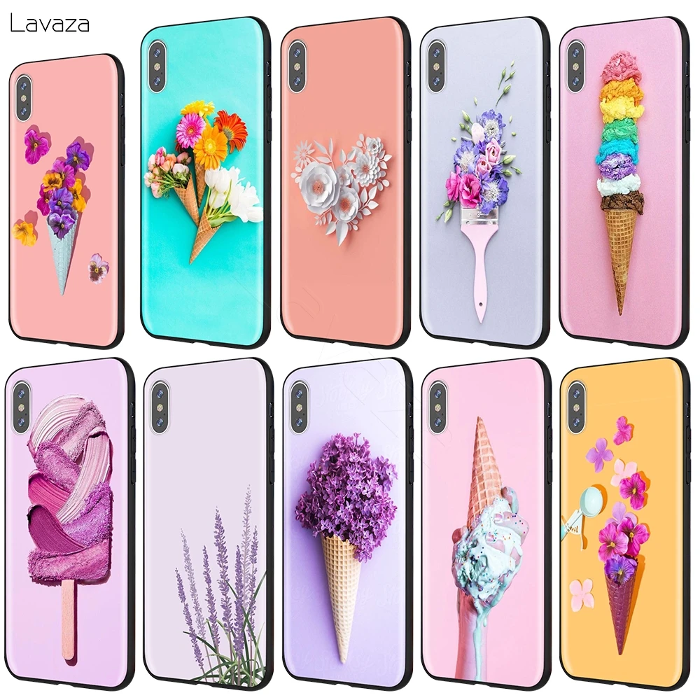 Lavaza конфеты мороженое с принтом в виде пионов чехол для iPhone 12 11 Pro XS Max XR X 8 7 6 6S Plus 5 5s