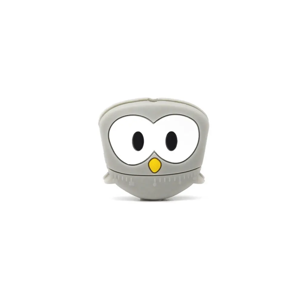 Light Gray Owl 5 шт. Сова медовый пчела Перл Силиконовые Бусины 3 см Прорезыватели для зубов DIY Мини Птица BPA бесплатно животных силиконовые Kralen бисера Детские продукты - Цвет: Light Gray Owl