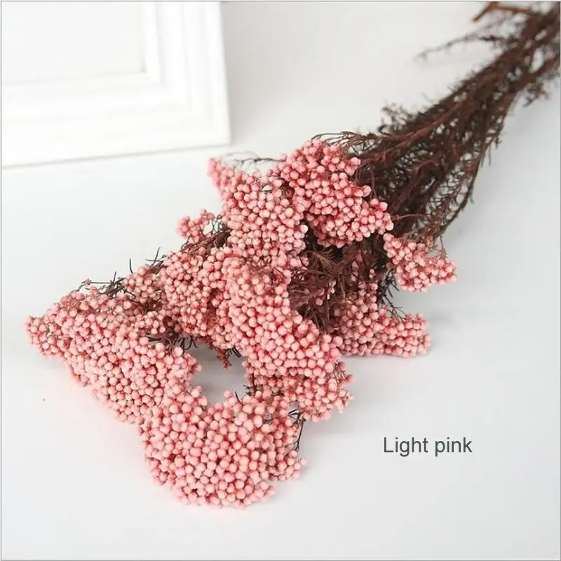 Pale pink MiHuaGe ветка Длина 50 см вечный сушеный цветок Домашний Декоративный букет Гостиная Офис рисовый цветок вечерние украшения - Цвет: Pale pink