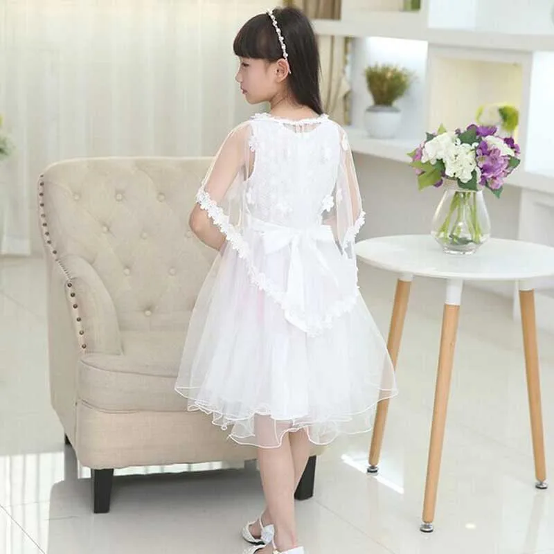 Kids Dresses for Girls Summer Dress 4 to 14 Years White Purple Pink Ball Gown Sleeveless Floral Children's Clothing | Детская одежда