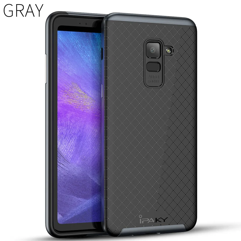 Grey Чехол iPaky для samsung Galaxy A8 плюс A530F A730F - Цвет: Grey