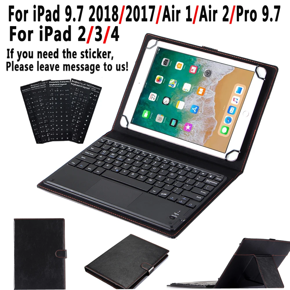 

TouchPad Keyboard Case for iPad 9.7 2018 2017 6th 5th Generation Air 1 Air 2 Air2 Pro 9.7 Cover Keyboard for iPad 2 3 4 9.7"