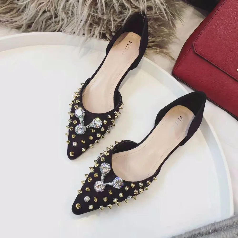 Корейский стиль фирменный дизайн женская обувь на плоской подошве пикантные