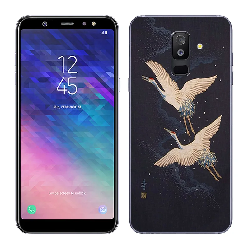 Для samsung Galaxy A6+() чехол для телефона прозрачный гелевый Чехол с рисунком бобов 6," для Galaxy A6 Plus мягкий тонкий силиконовый чехол - Цвет: 01