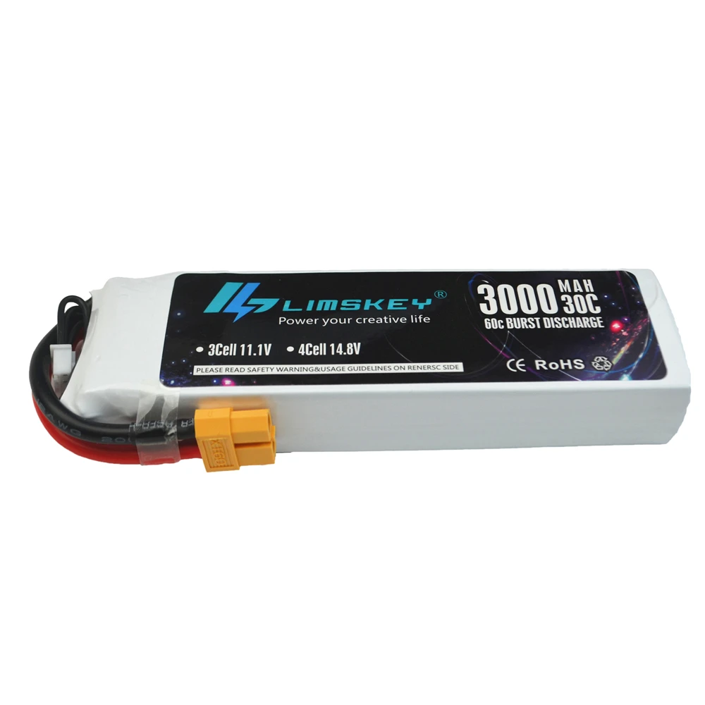 Аккумулятор Limskey power 3S 11 1 в 3000 мАч батарея Lipo 30c для дрона вертолета квадрокоптера