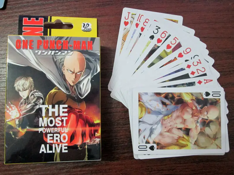 Аниме One Punch Man покерные карты игрушки косплей настольные игры с коробкой|with box|games