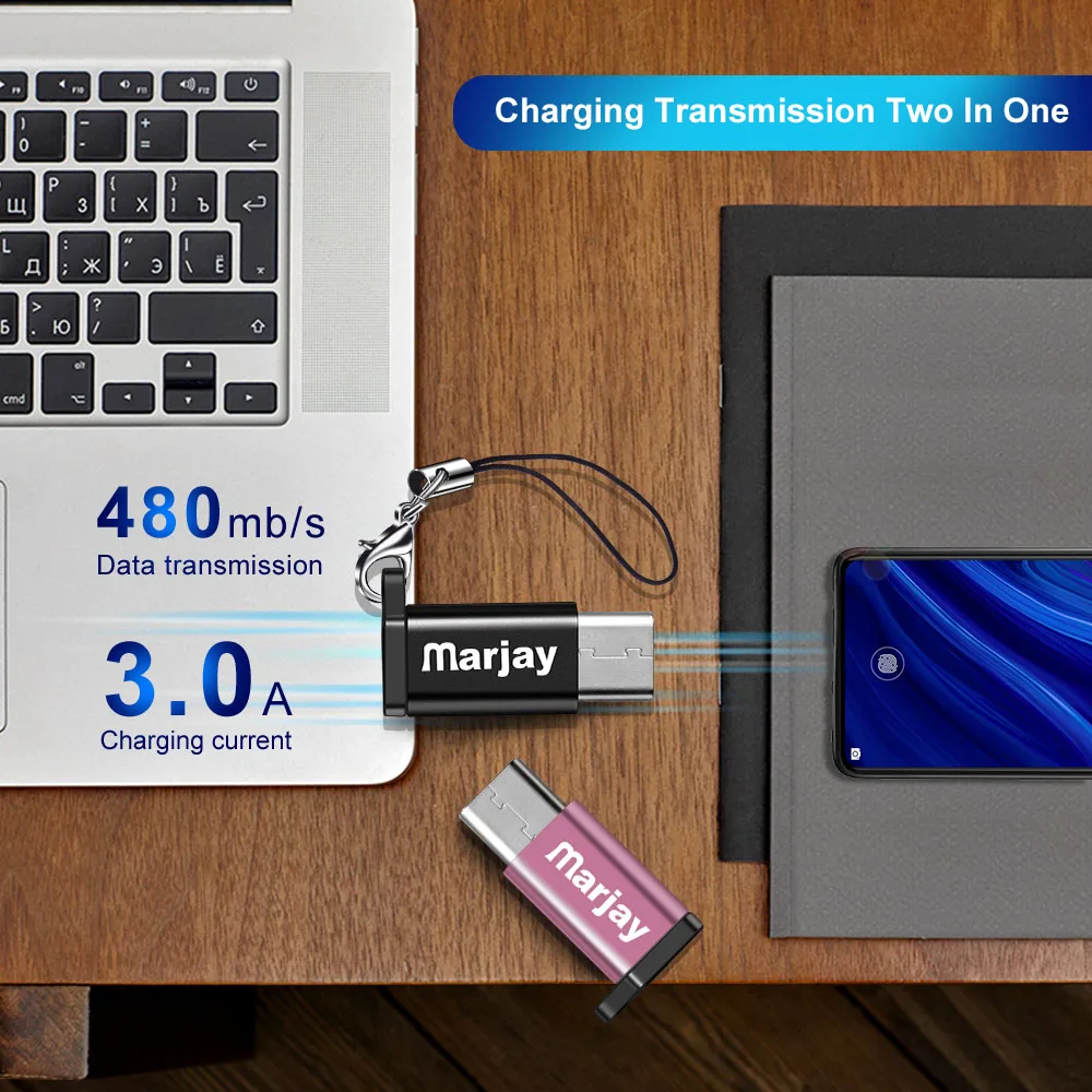 Marjay usb type C штекер Micro USB Женский адаптер usb type-C поддержка OTG для Xiaomi 4C/LeTV/huawei/htc Oneplus LG планшет
