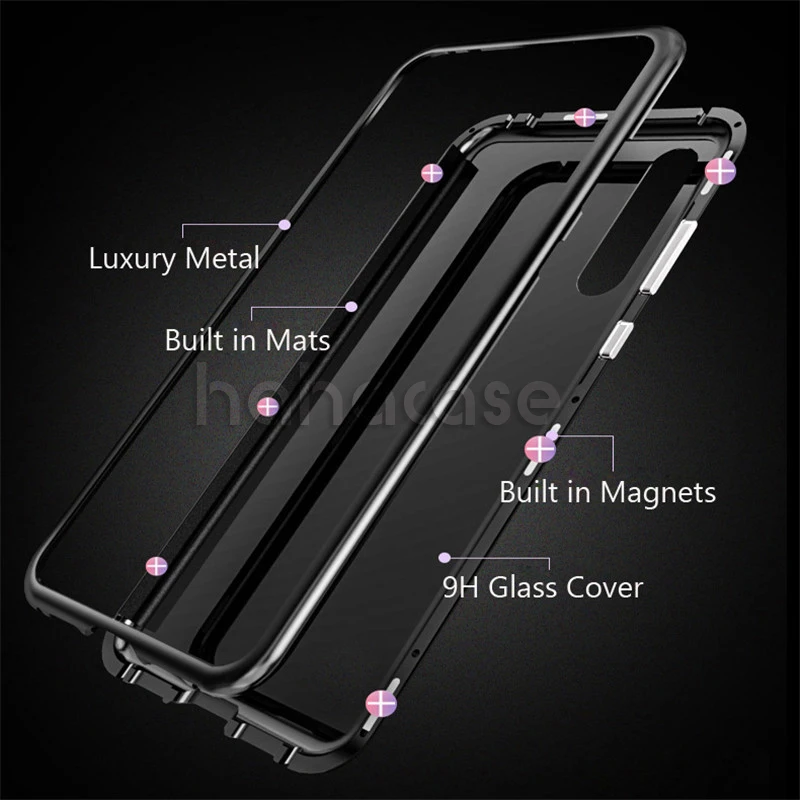 360 Магнитная адсорбции металлический бампер чехол для iPhone XS Max XR X 8 7 Plus 6 6 S закаленное стекло задняя крышка поглощения жесткий